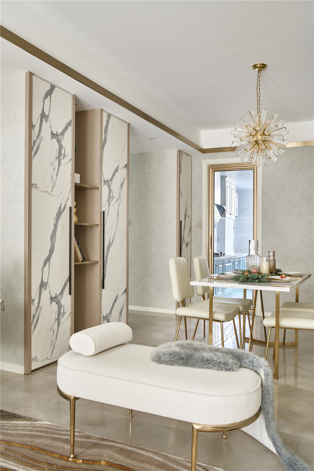 美式轻奢风三居室设计效果图